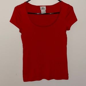 Red Lacoste Shirt